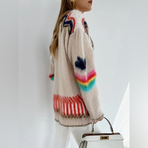 Commense Multicolor Patterned Cardigan - Picture 3 of 8